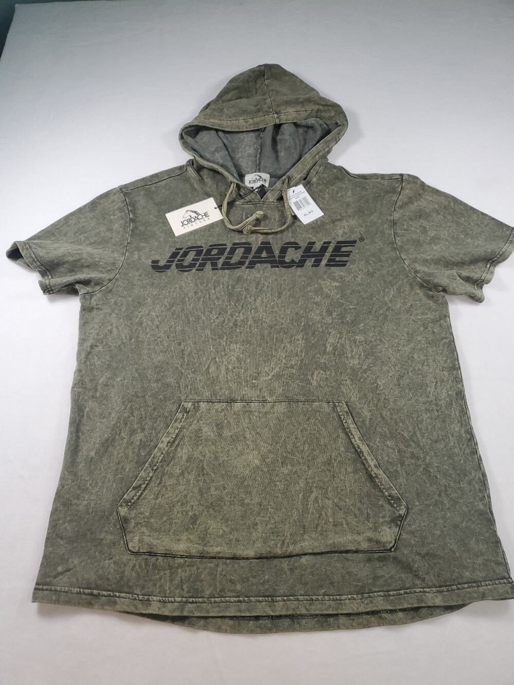 Jordache Vintage Stevie Short Sleeve Hoodie – Green, Men’s XLarge NWT